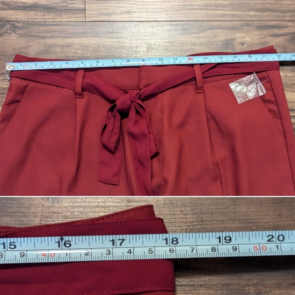 Women's Modcloth Savannah wide leg trousers, size 14, raspberry red - Picture 10 of 15